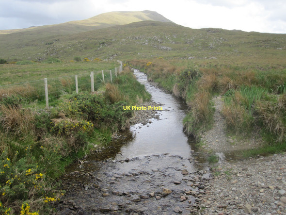 Photo 6"x4" Stream running of the Sheefry Hills Cregganbaun c2011
