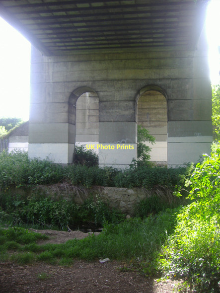 Photo 6"x4" Railway bridge over the Hogsmill river, Malden New Malden c2011