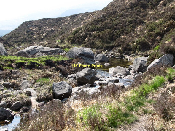 Photo 6"x4" Incised meander on the Annalong River Annalong c2011