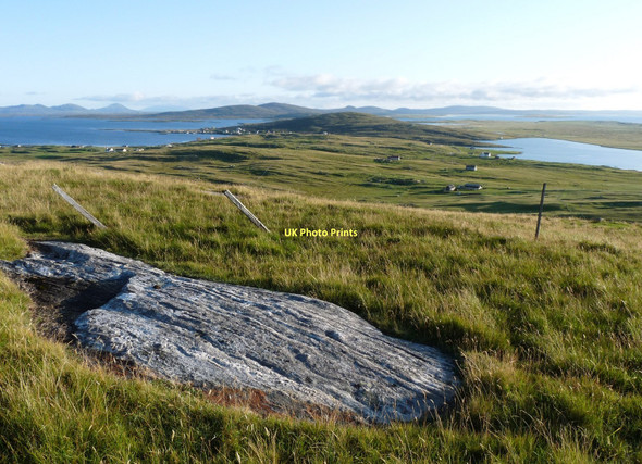 Photo 6"x4" Berneray from the north end Ruisigearraidh c2009