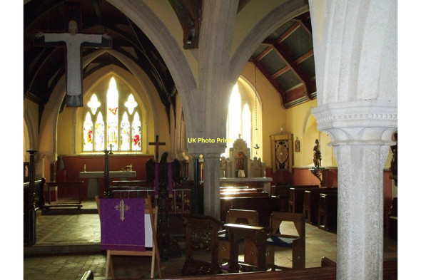 Photo 6"x4" Chancel and side chapel, St. Hilary's St Hilary c2011