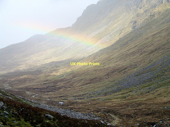 Photo 6"x4" A rainbow over Allt a' Bhealaich Dhuibh Bealach Dubh c2011