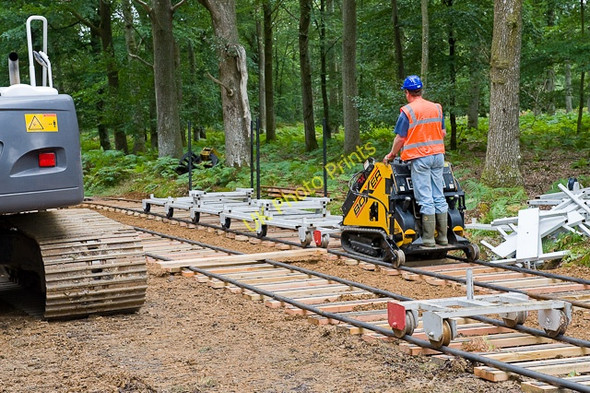 Photo 6"x4" Warwickslade Cutting: laying the railway Bank\/SU2807 c2009