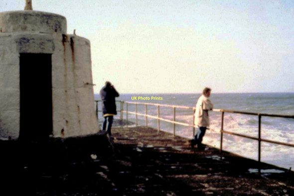Photo 6"x4" Portreath Pier Head - 1987 Portreath c1987