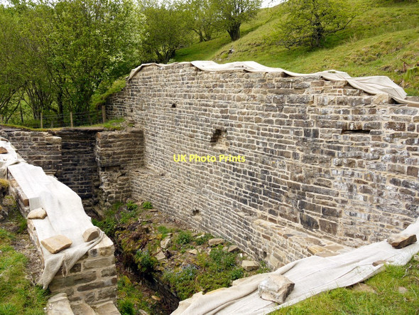 Photo 6"x4" Remains of waterwheel pit, Low Slitt Lead Mine Westgate\/NY9038 c2011