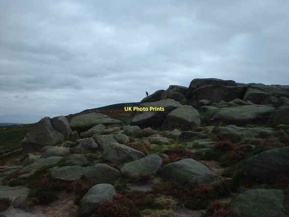 Photo 6"x4" Abseiling on the Cow and Calf rocks Ilkley c2002
