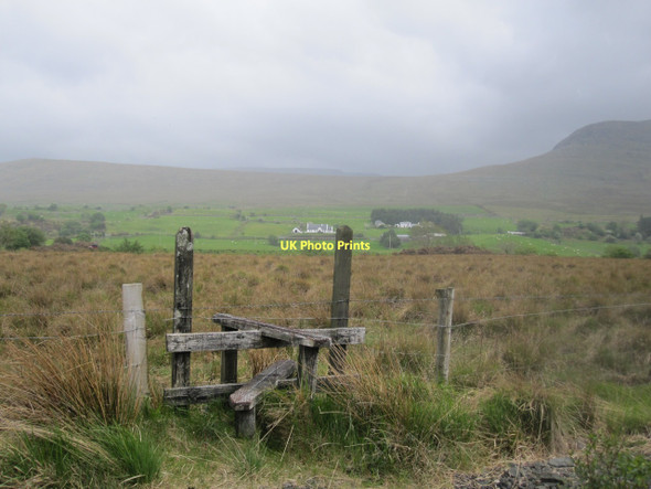 Photo 6"x4" Rough pasture with stile leading to fishing beats on the Erriff River Drummin\/L9371 c2011