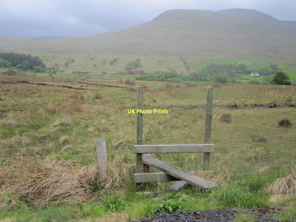 Photo 6"x4" Rough pasture with stile leading to fishing beats on the River Erriff Drummin\/L9371 c2011