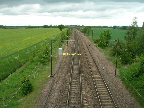 Photo 6"x4" Railway towards York Nun Appleton c2011
