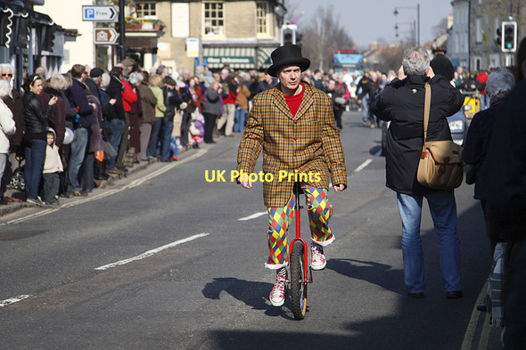 Photo 6"x4" Uni-cyclist, Olney Pancake Race Olney c2011