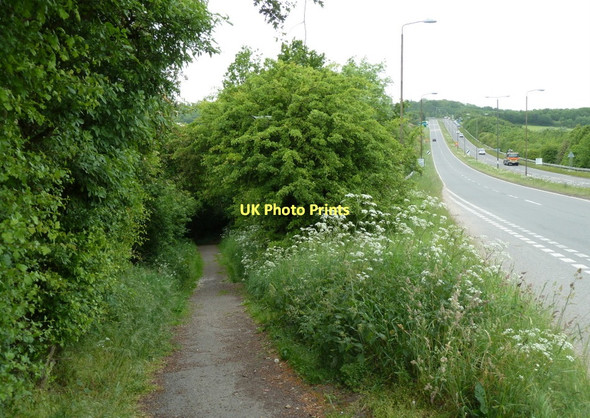 Photo 6"x4" Footpath by the A617 Doe Lea c2011