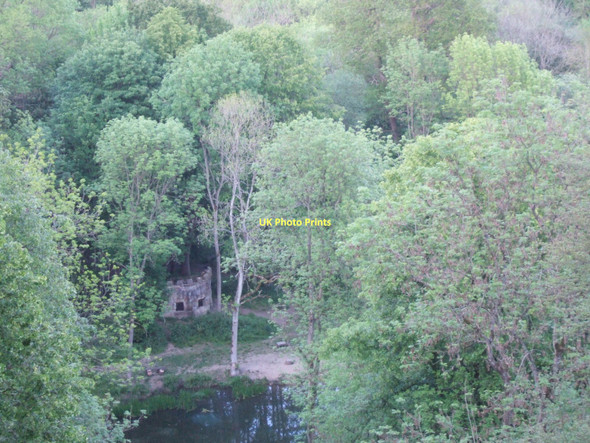 Photo 6"x4" Hackfall Woods - The Fountain Pond and the Rustic Temple Grewelthorpe c2011