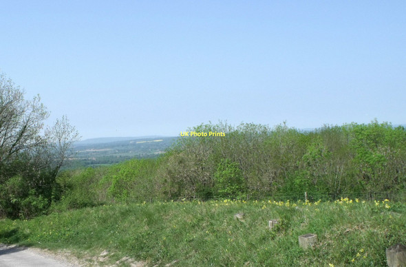 Photo 6"x4" View over Weald from Kithurst Hill Cootham c2011