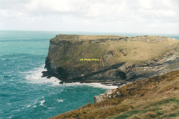 Photo 6"x4" The Island and Tintagel Head Tintagel c1992