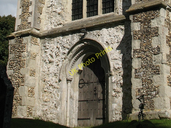 Photo 6"x4" St Katharine's church Merstham: west door Merstham c2009
