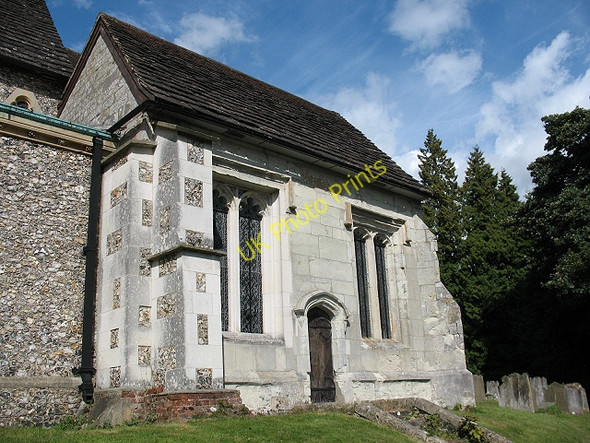 Photo 6"x4" St Katharine's church Merstham: side chapel Merstham c2009
