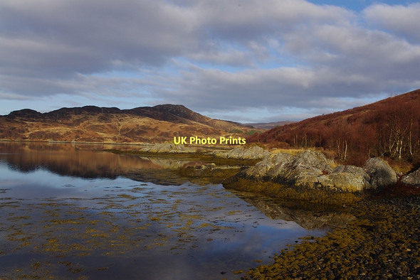Photo 6"x4" View along the East shore of Loch Teacuis towards Carna Tom na h-Airigh Duibhe c2011