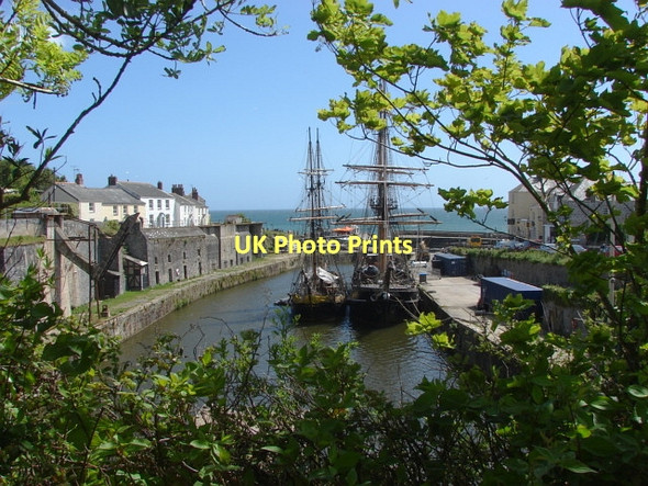 Photo 6"x4" Charlestown  Harbour St Austell c2011