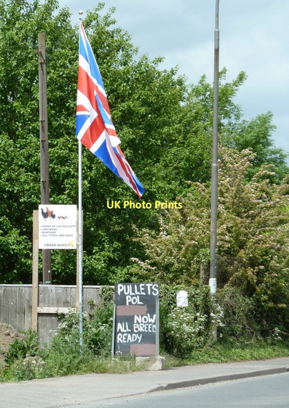 Photo 6"x4" Signs and flag by Chesterfield Road Highfields\/SK4265 c2011