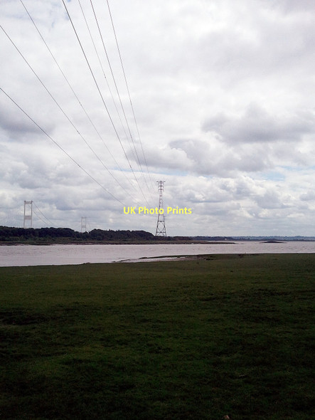 Photo 6"x4" Pylons everywhere Beachley c2011