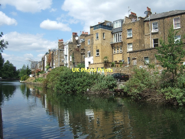 Photo 6"x4" Houses in Hormead Road backing onto Grand Union Canal Kensal Town c2011