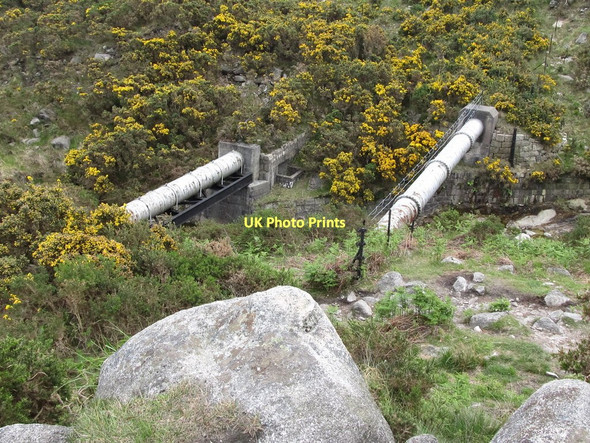 Photo 6"x4" Pipe bridges across the Bloody Bridge River Newcastle\/J3732 c2011