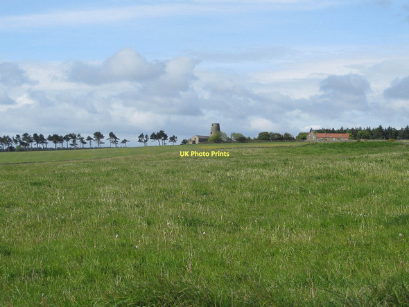 Photo 6"x4" View to Beacon Windmill Ravenscar c2011
