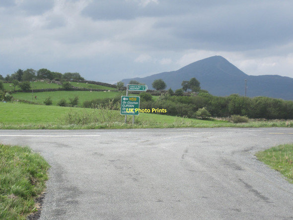 Photo 6"x4" Road junction with the N59 - Croag Patrick in the distance Liscarney c2011