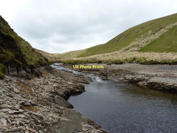 Photo 6"x4" The Nant Brwynog discharges into Claerwen Reservoir Bryn Trapau c2011