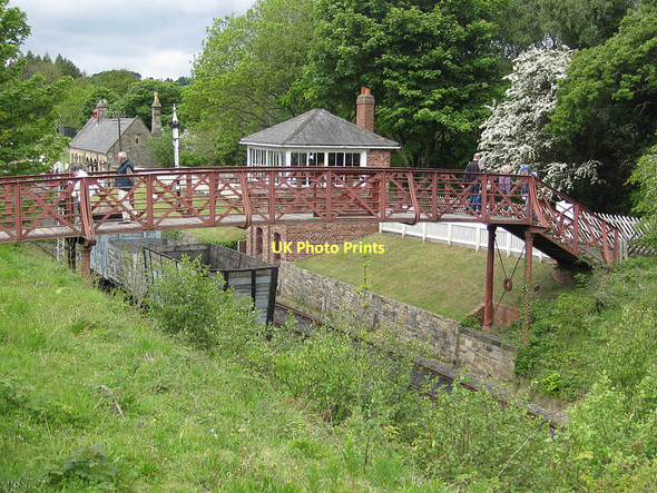 Photo 6"x4" Railway footbridge, Beamish Stanley\/NZ1952 c2011
