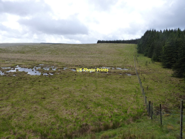 Photo 6"x4" A boggy bit between two hills Carreg Wen Fawr c2011