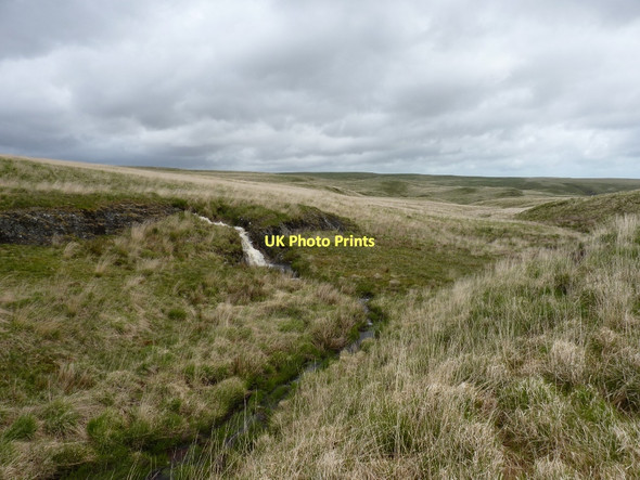 Photo 6"x4" The Nant Melyn tumbles over a small outcrop Carreg Wen Fawr c2011