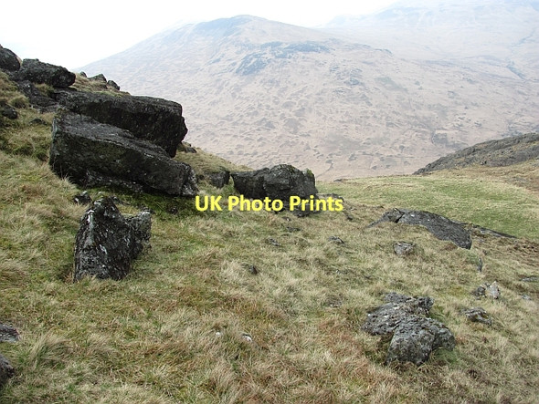 Photo 6"x4" Outcrops, Beinn na Duatharach Leac an Leathaid c2011