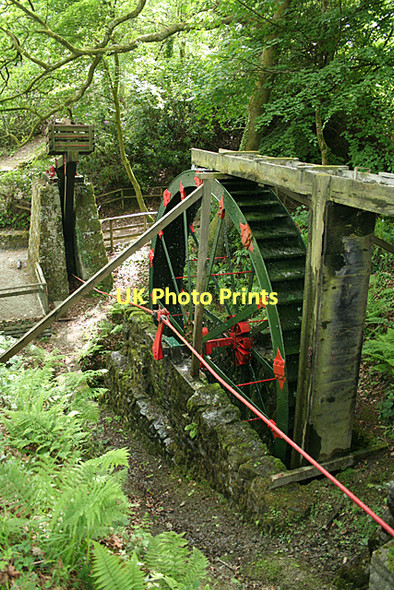Photo 6"x4" Treverbyn: working waterwheel at Wheal Martyn Carthew\/SX0055 c2011