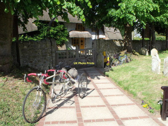 Photo 6"x4" Tandem tricycle in Pagham churchyard Pagham c2011