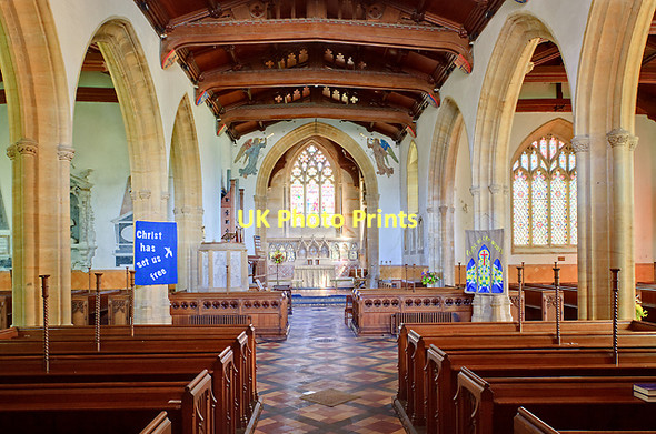 Photo 6"x4" St Mary's parish church - Frampton (interior) Southover\/SY6294 c2011