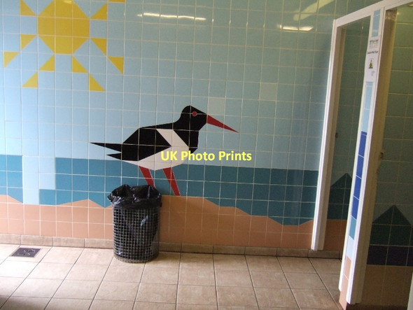 Photo 6"x4" Tiles in the gents toilet at Dawlish Warren Dawlish c2011