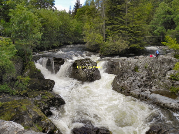 Photo 6"x4" Rocks and Waterfall, Pont y Pair Betws-y-Coed c2011