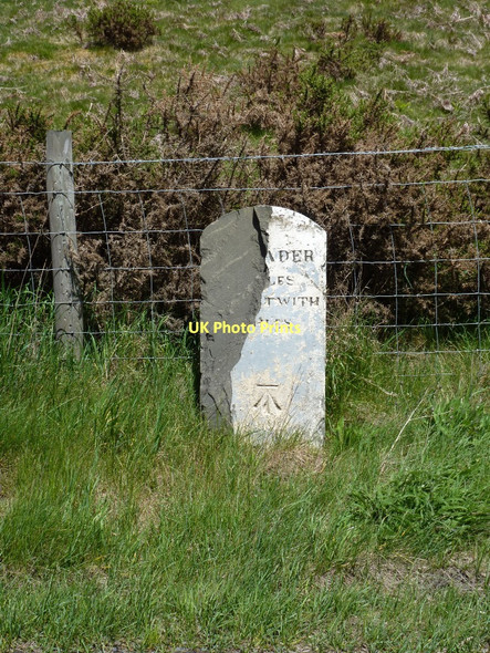 Photo 6"x4" The Gamallt milestone - detail Nantserth c2011