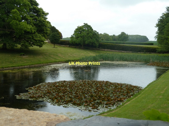 Photo 6"x4" Pond in the grounds of Barlborough Hall School Barlborough c2011