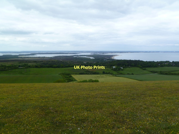 Photo 6"x4" Ballard Down, view New Swanage c2011