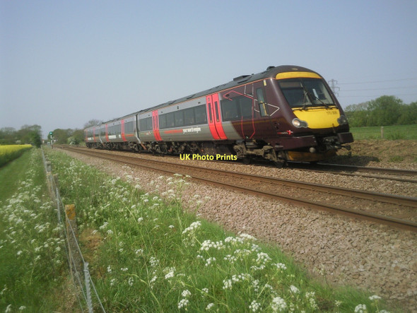 Photo 6"x4" CrossCountry train near Uffington Crossing Pilsgate c2011