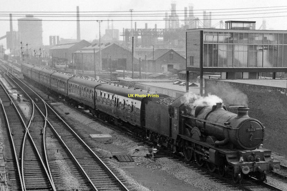 Photo 6"x4" Manchester - Swansea express approaching Port Talbot station Port Talbot c1962
