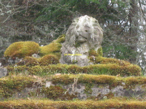 Photo 6"x4" Stone lion at Corrimony burial ground Corrimony c2011