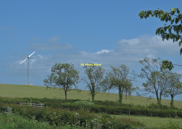 Photo 6"x4" Wind turbine at Sinnington Common Farm Great Edstone c2011