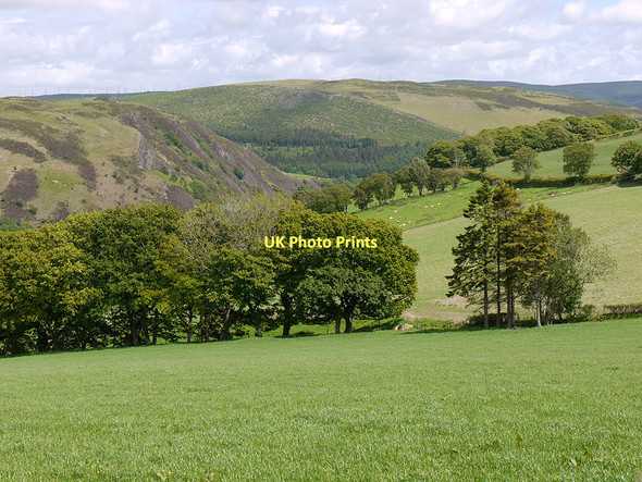 Photo 6"x4" View towards the Dulas valley Tylwch c2011