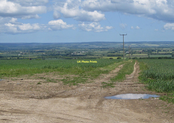 Photo 6"x4" View over Ryedale to the North Yorkshire Moors Amotherby c2011