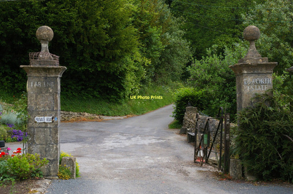 Photo 6"x4" Sheepscombe Far End: gates into the Ebworth Estate (now National Trust) Sheepscombe c2011