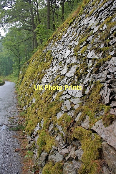 Photo 6"x4" Stone Retaining Wall Legburthwaite c2011