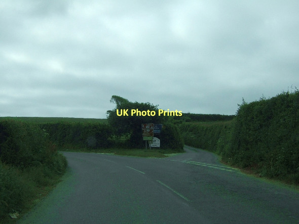 Photo 6"x4" Minor road junction south of Gorran High Lanes Gorran Churchtown c2011